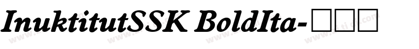 InuktitutSSK BoldIta字体转换